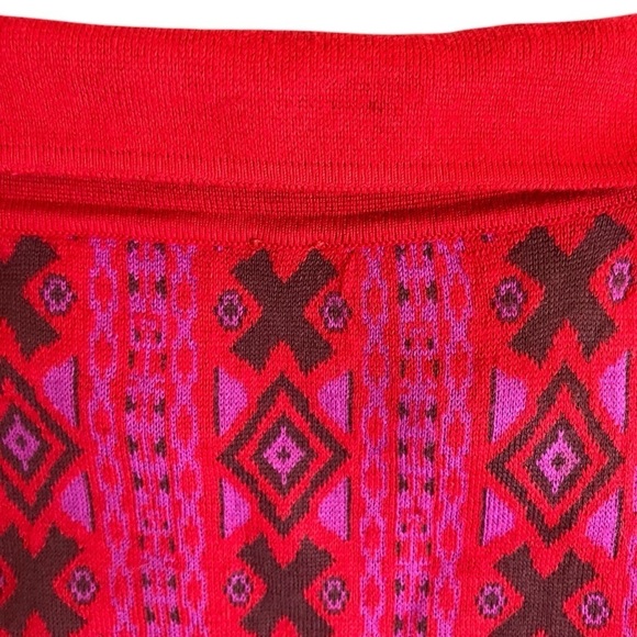 Free People Kitt Mini Dress Wool Blend Knitted Berry Combo Retro Boho 70s Sz M - Picture 11 of 16